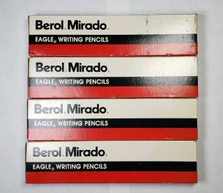 4 Dozens Berol Mirado Eagle Writing Pencils Medium Soft 174 - 2 Unsharpened