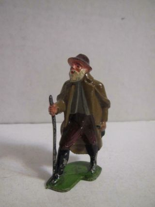Vintage Lead Miniature Toy Man Walking Figure Made In France - L@@k