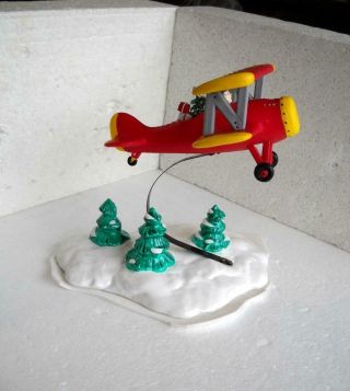 Dept 56 Christmas Snow Village House Accessory Spirit Of Snow Airplane 54402