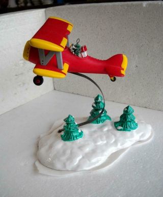 DEPT 56 Christmas Snow Village House Accessory Spirit of Snow Airplane 54402 3