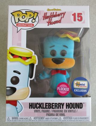 Mib Funko Pop Flocked Gemini Collectibles Exclusive 15 Huckleberry Hound Figure