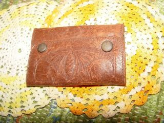 Vintage Gm & Chevy Keys In Leather Tooled Case Mj Zavadil Modern Woodmen Of Ame