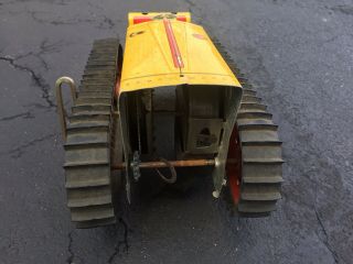 1950s MARX CATERPILLAR Diesel Tractor Bulldozer Tin Litho Metal Wind Up Toy 3