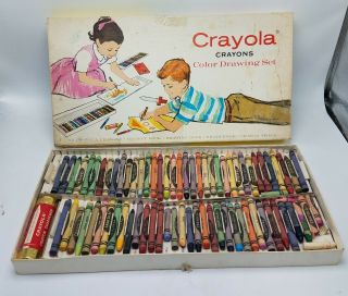 Vintage Crayola Crayons Color Drawing Set (no.  72) W Sharpener