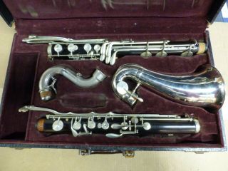 Vintage Sml Paris Wood Bass Clarinet W\case Not Working\parts?
