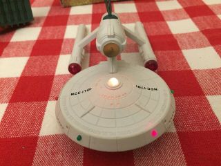 1991 Hallmark Star Trek Enterprise 25th Anniversary Ornament Lights Up w/Box 3