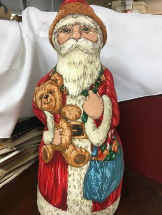Cranston Vip Fabric Father Christmas Stuffed Santa Claus Figure Handmade