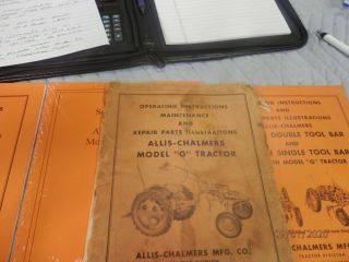 5 Service And Operator Manuals For Allis Chalmers G Tractor And Impliments 3 Are