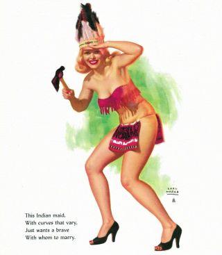 1940s Pin Up Girl Lithograph Earl Moran Pre Fame Marilyn Monroe 150