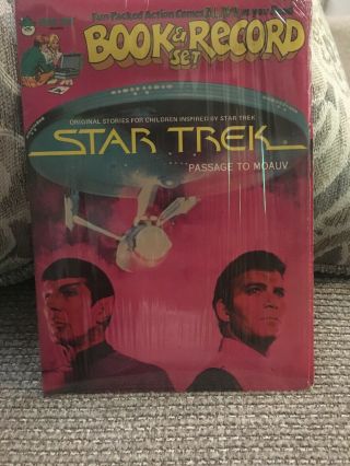 1979 Star Trek Passage To Moauv Book & 45rpm Record Set Peter Pan