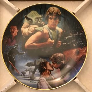 Vintage Star Wars Trilogy " Empire Strikes Back " Plate By Morgan 2672a