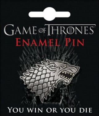 Games Of Thrones House Stark Wolf Sigil Logo Licensed Enamel Metal Lapel Pin