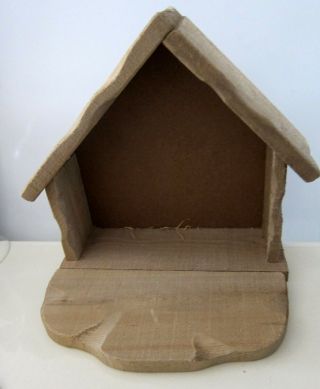 Hand Made Wooden Nativity Creche,  Stable