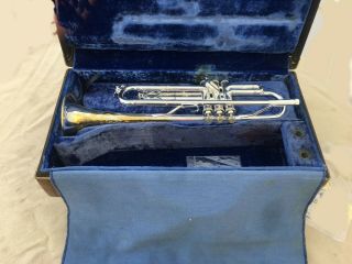 Vintage King H.  N.  White Liberty Trumpet W/ Bach Case