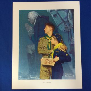 Norman Rockwell Boy Scout Print 11 " X14 " Our Heritage
