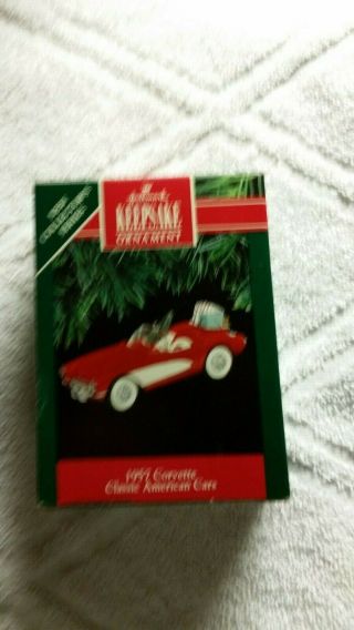 1991 Hallmark Keepsake Ornament - 1st In Series 1957 Corvette Classic Cars Nib