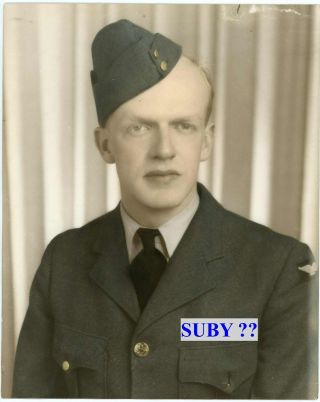 Sloppy Ww2 Royal Canadian Air Force Rcaf Member Retouched Photograph