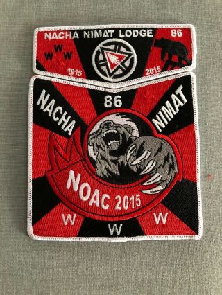3 Patch OA 86 Nacha Nimat,  NOAC 2015,  100th OA,  2 Pc,  Hudson Valley Full Trader Set 3