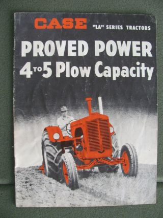 1949? Case Model La Series Tractor Brochure