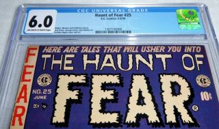 Haunt of Fear 25 E.  C.  EC Comics 5 - 6/54 CGC 6.  0 Vault - Keeper Old Witch Crypt  2