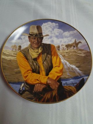 John Wayne Rugged Horseman Limited Edition Fine Porcelain Collector Plate