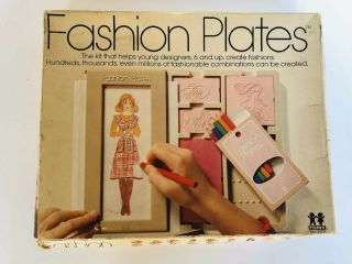Vintage 1978 Tomy Fashion Plates 2508,  Directions,  Pencils 3