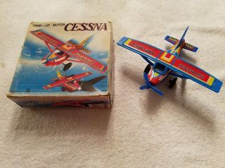 Cessna Hr - 453 Windup - Motor Toy Airplane W/box (pre - Owned) Tested/working