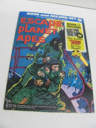 Escape From The Planet Of The Apes Book & Record 1974 Pr - 19