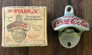 Vintage Brown Mfg.  Starr X Coca Cola Bottle Opener