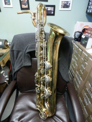 Vintage King Tempo Bari Sax Low A Not