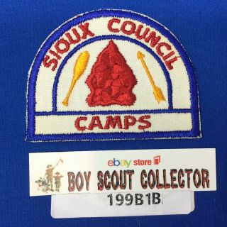 Boy Scout Camp Patch Sioux Council Camps Cut Edge