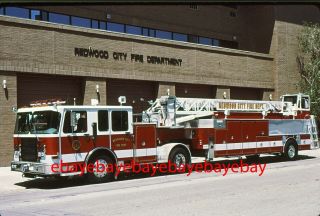 Fire Apparatus Slide,  Truck 9,  Redwood City / Ca,  1999 Spartan / Lti Tiller