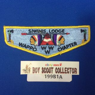 Boy Scout Oa Siwinis Lodge 252 Wappo Chapter Pocket Flap Patch Laac Ca