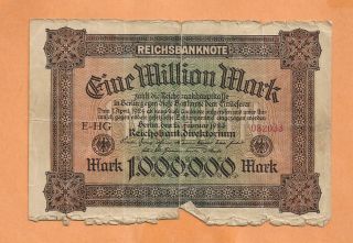 German 1,  000,  000 Million Mark 1923