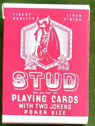 Vintage Red Stud Playing Cards