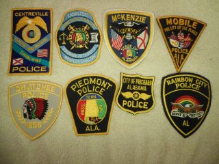 8 Different Alabama Police Patches