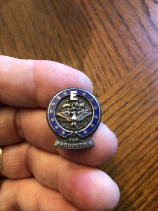 Circa Wwii Sterling Silver Us Navy Production Pin Award