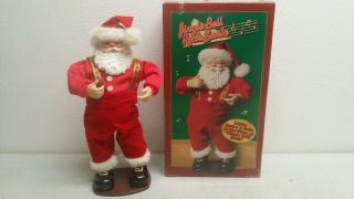 Vintage Jingle Bell Rock Santa Animated Dancing Musical Christmas Holiday As - Is
