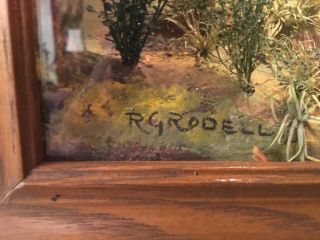 R G Rodell DIORAMA Hand Carved & Painted Canadian Geese,  Shadowbox Folk Art Vtg 2