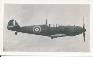 1940s Aeroplane Photo Supply 1054 Captured German Messerschmitt Bf 109 Raf