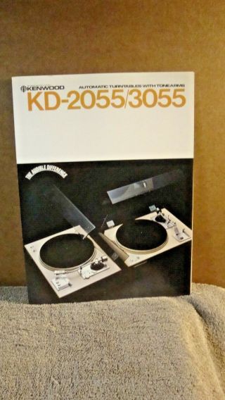 1970s Kenwood Kd - 2055 Kd - 3055 Turntable 5 Page Pamphlet W/specs