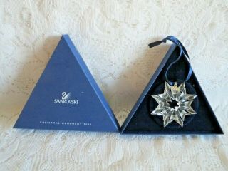2003 Swarovski Crystal Christmas Tree Snowflake Star Ornament Collectible W/box