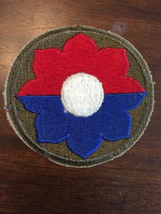 9th Infantry Division Wwii Ww2 Patch Us Army Military