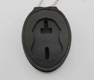 Fbi Badge Leather Holder Clip On Belt Clip/neck Chain Federal Badge Holder