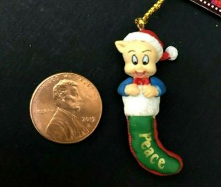 90s Looney Tunes Porky Pig Miniature Christmas Ornament Walmart Exclusive 1997