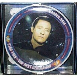 Star Trek The Next Generation Tv Series Data Porcelain Mini Plate 1992 Mib