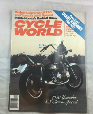 1980 Yamaha Xs Eleven Special Dec 1979 Cycle World Motorcycle Vintage Magzine