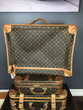 Louis Vuitton Pullman Suitcase Trunk Monogram Vintage French Company