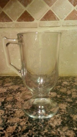 Clear Glass Footed Mug Says: 1995 A Celebration Of Angels Silver Dollar City