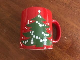 Waechtersbach W.  Germany Red Christmas Tree 12oz.  Coffee Mug Tea Cup